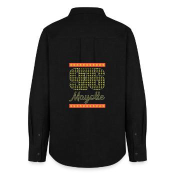 T-SHIRT 976 MAYOTTE_MAHORAIS_MAHORAISE - Frauen Oxford Hemd - Schwarz - Hinten - AI Model Female 172 light (172cm)