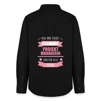 Projektmanagerin Projektmanagement Geschenk - Frauen Oxford Hemd - Schwarz - Hinten - AI Model Female 172 light (172cm)
