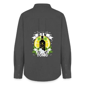 You're the Gin to my Tonic - Gin Lover Gift Idea - Frauen Oxford Hemd - Anthrazit - Hinten - AI Model Female 172 light (172cm)