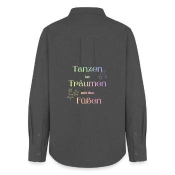 Dancing is dreaming with your feet! - Women's Oxford Shirt - anthracite - Back - AI Model Female 172 light (172cm)