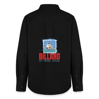 Billard ist meine Droge - Frauen Oxford Hemd - Schwarz - Hinten - AI Model Female 172 light (172cm)