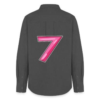 7 - Women's Oxford Shirt - anthracite - Back - AI Model Female 172 light (172cm)
