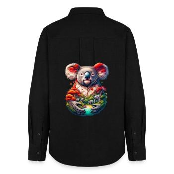 Koala - Women's Oxford Shirt - black - Back - AI Model Female 172 light (172cm)