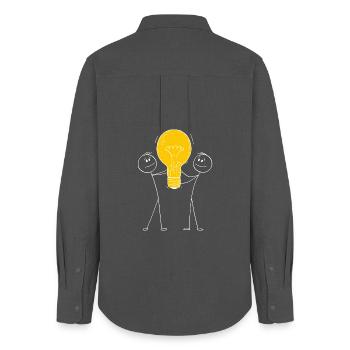 Inner light illuminate the outside - Women's Oxford Shirt - anthracite - Back - AI Model Female 172 light (172cm)