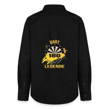 Dart Legende - 180 - Frauen Oxford Hemd - Schwarz - Hinten - AI Model Female 172 light (172cm)
