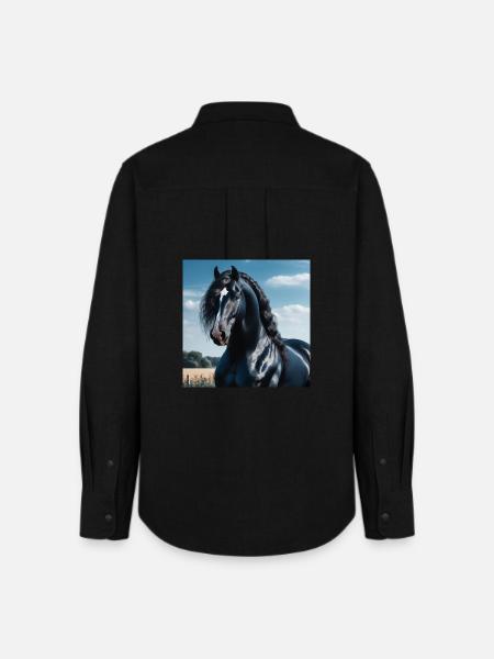 L’élégance du cheval - Chemise Oxford Femme - noir