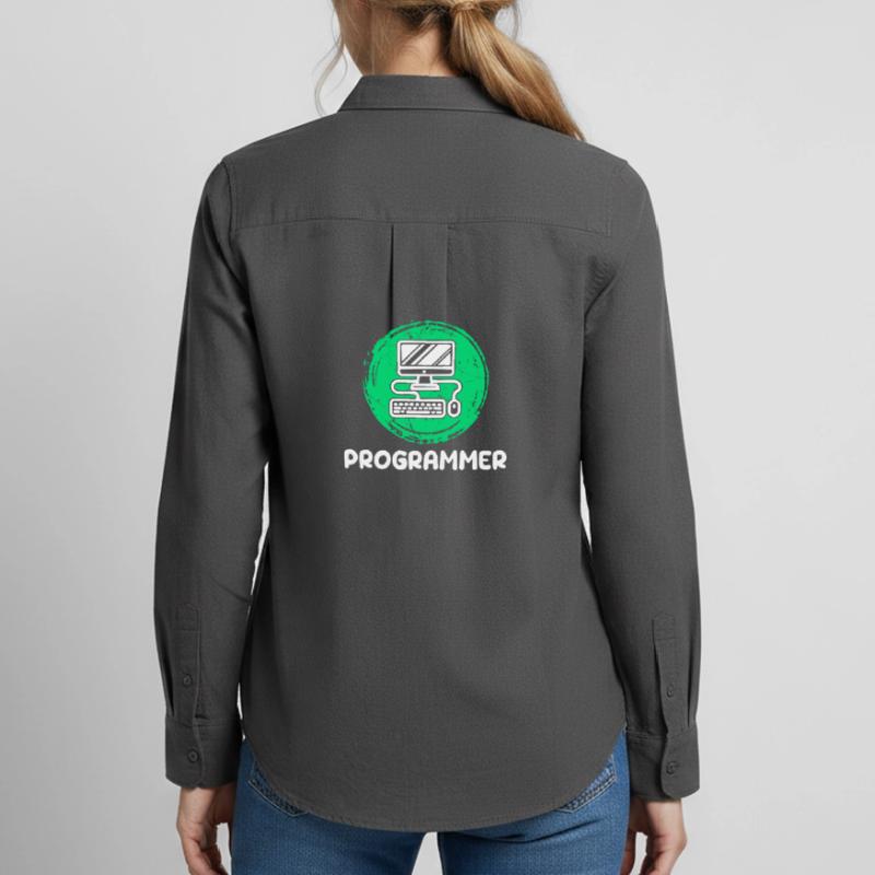 Computer Developer Programmierer Computerfreak Frauen Oxford Hemd