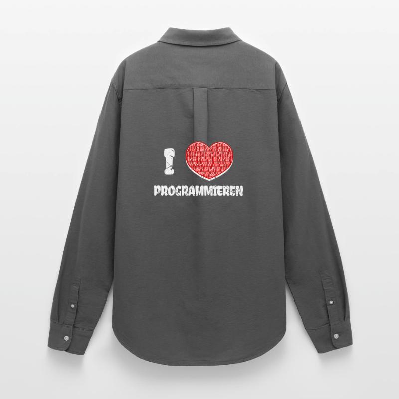 Developer Herz Programmierer Statement Informatik Frauen Oxford Hemd