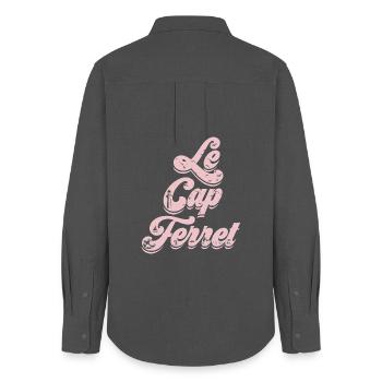 Le Cap Ferret - Women's Oxford Shirt - anthracite - Back - AI Model Female 172 light (172cm)