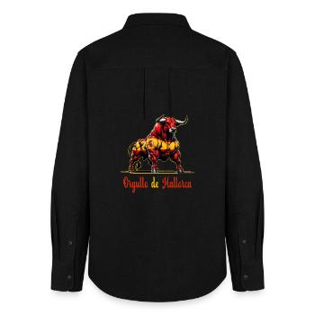 The pride Mallorca flag design - Women's Oxford Shirt - black - Back - AI Model Female 172 light (172cm)