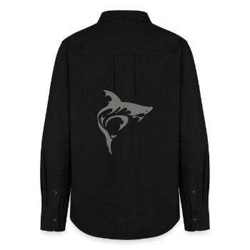 SHARK - Women's Oxford Shirt - black - Back - AI Model Female 172 light (172cm)