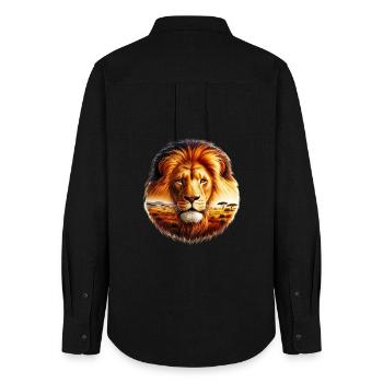Lion - Chemise Oxford Femme - noir - Dos - AI Model Female 172 light (172cm)