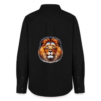 Lion - Chemise Oxford Femme - noir - Dos - AI Model Female 172 light (172cm)