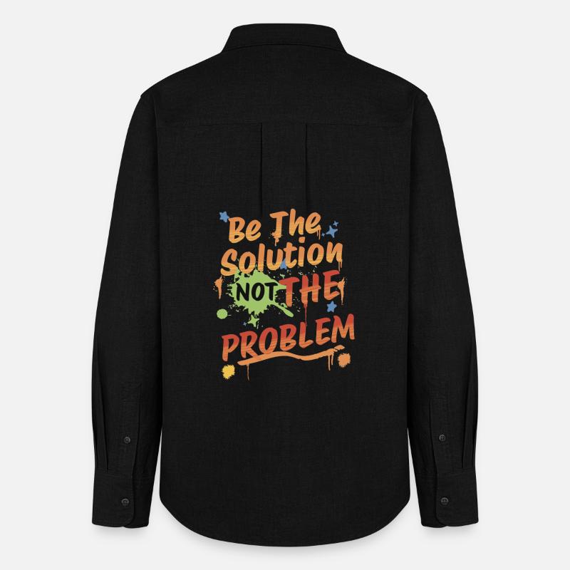 Don't be the problem, be the solution - Women's Oxford Shirt - black