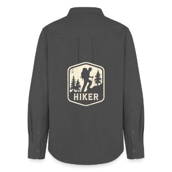 Hiker - Women's Oxford Shirt - anthracite - Back - AI Model Female 172 light (172cm)