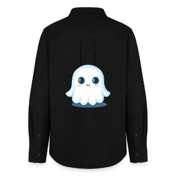 Cute Ghost - Women's Oxford Shirt - black - Back - AI Model Female 172 light (172cm)