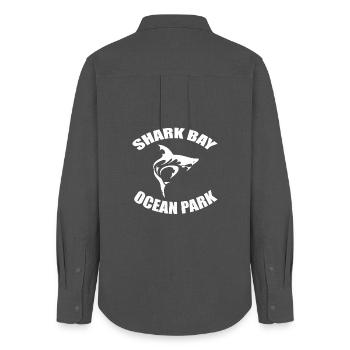 SHARK BAY OCEAN PARK - Frauen Oxford Hemd - Anthrazit - Hinten - AI Model Female 172 light (172cm)