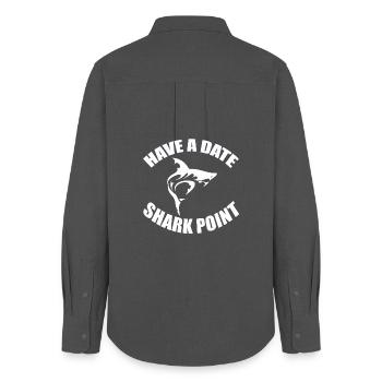 HAVE A DATE - SHARK POINT - Frauen Oxford Hemd - Anthrazit - Hinten - AI Model Female 172 light (172cm)
