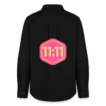 LUCKY NUMBER ELEVEN - Women's Oxford Shirt - black - Back - AI Model Female 172 light (172cm)
