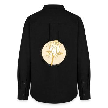 In memory - Women's Oxford Shirt - black - Back - AI Model Female 172 light (172cm)