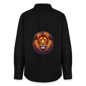 Lion - Chemise Oxford Femme - noir - Dos - AI Model Female 172 light (172cm)