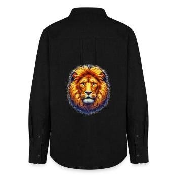 Lion - Chemise Oxford Femme - noir - Dos - AI Model Female 172 light (172cm)