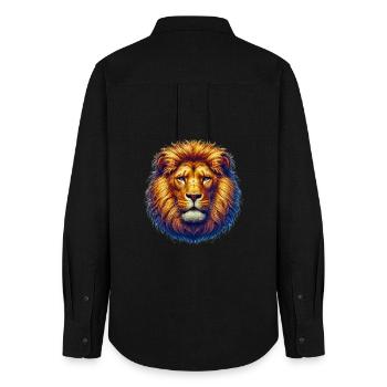 Lion - Women's Oxford Shirt - black - Back - AI Model Female 172 light (172cm)