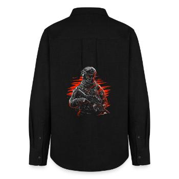 Special Forces - Women's Oxford Shirt - black - Back - AI Model Female 172 light (172cm)