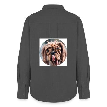 Ugly Dog Crew Neck - Women's Oxford Shirt - anthracite - Back - AI Model Female 172 light (172cm)