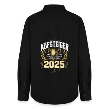 Tennis Aufsteiger 2025 Shirt - Frauen Oxford Hemd - Schwarz - Hinten - AI Model Female 172 light (172cm)