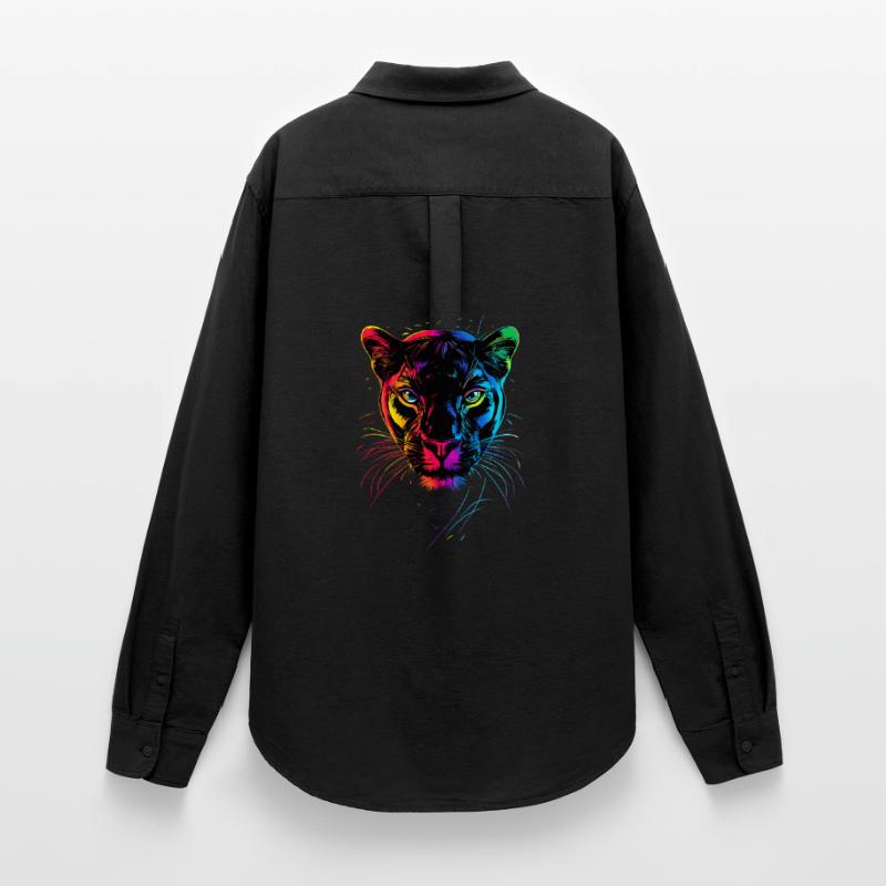 Panther Leopard Big Cat Cute Big Cat Panter Women's Oxford Shirt