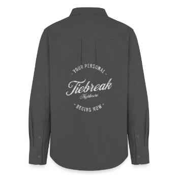 Tennis Tiebreak winner shirt - Women's Oxford Shirt - anthracite - Back - AI Model Female 172 light (172cm)