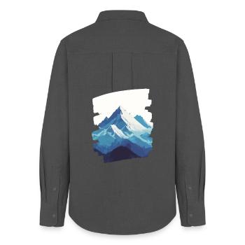 Montagne Escalade Grimpeurs Randonnée - Chemise Oxford Femme - charbon - Dos - AI Model Female 172 light (172cm)