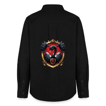 The Black Swan: symbol of elegance and power - Women's Oxford Shirt - black - Back - AI Model Female 172 light (172cm)
