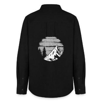 Alpine Ridge Monochrome - Women's Oxford Shirt - black - Back - AI Model Female 172 light (172cm)