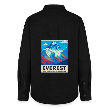 Everest – Peak Performance - Women's Oxford Shirt - black - Back - AI Model Female 172 light (172cm)