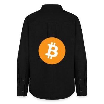 Bitcoin-Logo - Frauen Oxford Hemd - Schwarz - Hinten - AI Model Female 172 light (172cm)