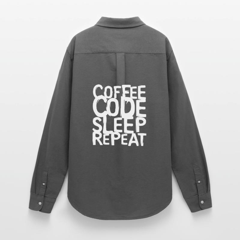 coffee code Programmierer - Informatik Arbeit Logo Frauen Oxford Hemd