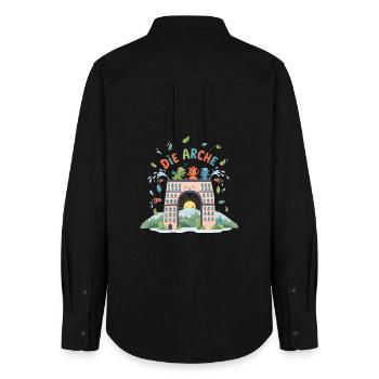 The Ark of Joy - Women's Oxford Shirt - black - Back - AI Model Female 172 light (172cm)