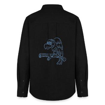 Funny Vulture - Women's Oxford Shirt - black - Back - AI Model Female 172 light (172cm)