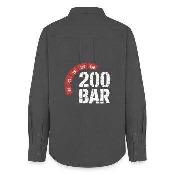 200 Bar Diver Design – Plongée Plongée sous-marine - Chemise Oxford Femme - charbon - Dos - AI Model Female 172 light (172cm)