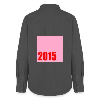 Millésime 2015 Anniversaire - Chemise Oxford Femme - charbon - Dos - AI Model Female 172 light (172cm)