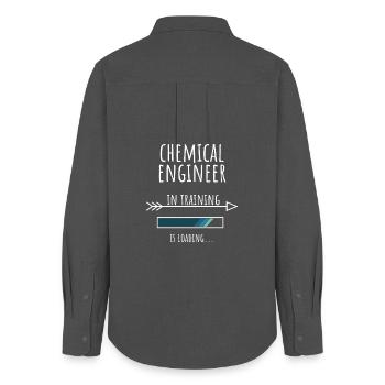 Gift Profession Education Chemical Engineer - Women's Oxford Shirt - anthracite - Back - AI Model Female 172 light (172cm)