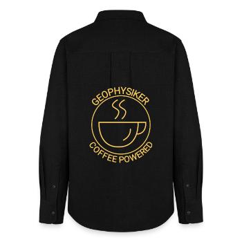 Géophysicien Géophysique Alimenté par le café - Chemise Oxford Femme - noir - Dos - AI Model Female 172 light (172cm)