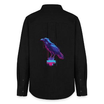 Neon Raven - Women's Oxford Shirt - black - Back - AI Model Female 172 light (172cm)
