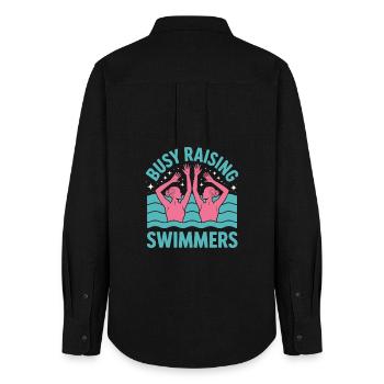 Natation synchronisée Natation artistique Sports nautiques - Chemise Oxford Femme - noir - Dos - AI Model Female 172 light (172cm)