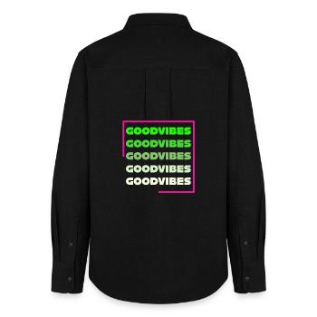 Gode vibber - Women's Oxford Shirt - black - Back - AI Model Female 172 light (172cm)