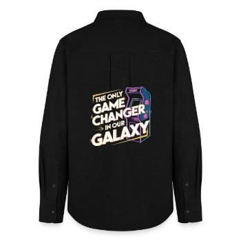  The Only Game Changer In Our Galaxy Retro Arcade - Frauen Oxford Hemd - Schwarz - Hinten - AI Model Female 172 light (172cm)