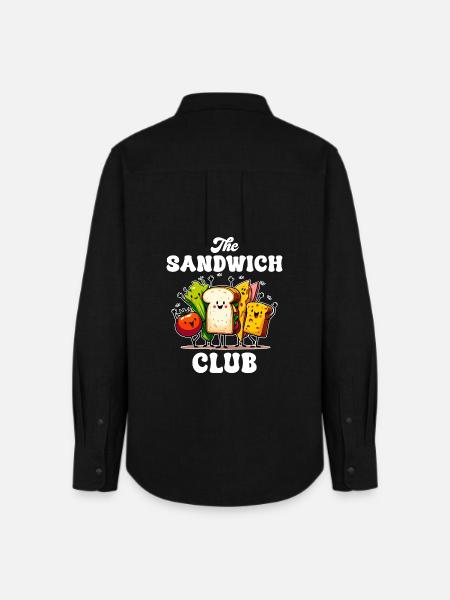Cartoon Club Sandwich - Frauen Oxford Hemd - Schwarz
