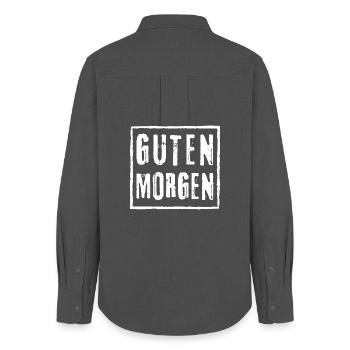 Good Morning Punk Rock Graffiti - Women's Oxford Shirt - anthracite - Back - AI Model Female 172 light (172cm)